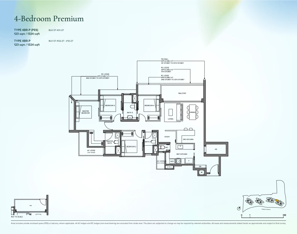 4-Bedroom Premium floor plan